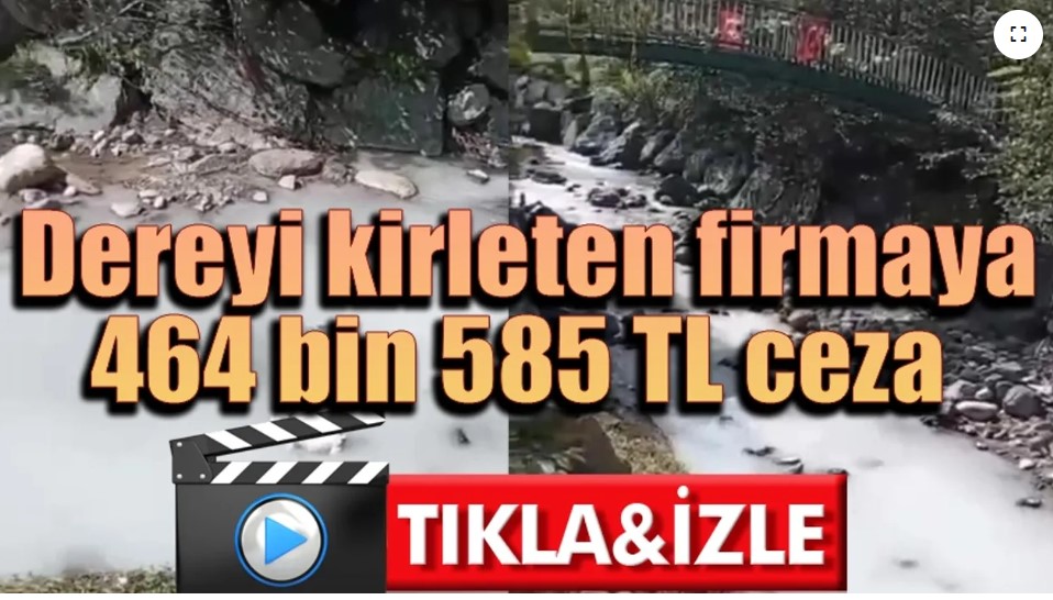 Dereyi kirleten şirkete ceza