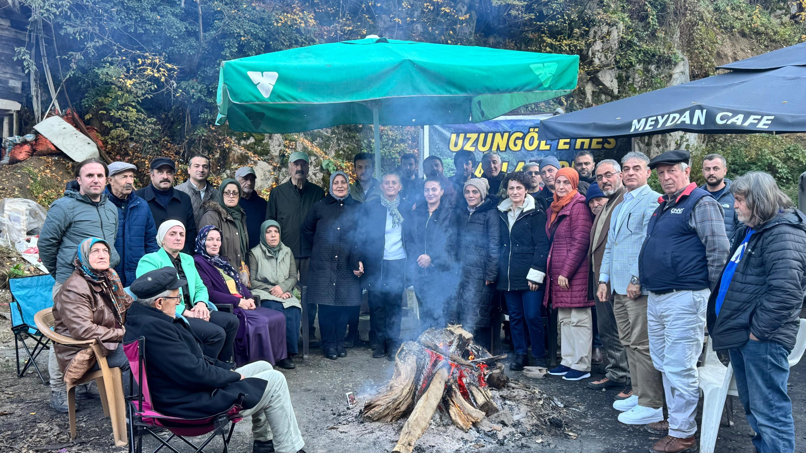 “Uzungöl’de HES projesini derhal iptal edin” diyen CHP’li Suiçmez direnişçilere destek verdi