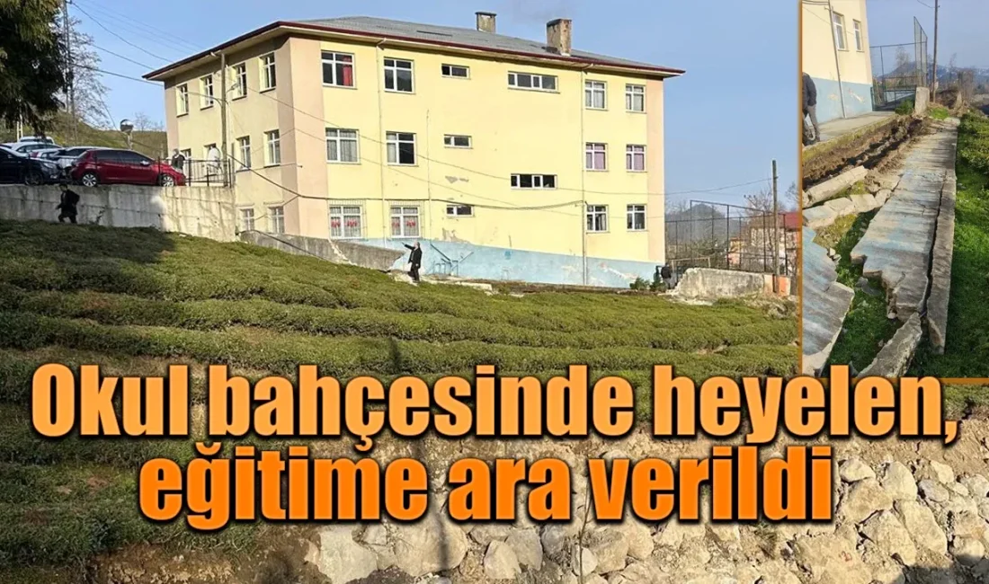 HABER:ARZU ERBAŞ Rize’de önceki yıllarda yaşanan heyelan nedeniyle  Merkez Ortapazar köyündeki Ortapazar Ortaokulunun bahçesinde