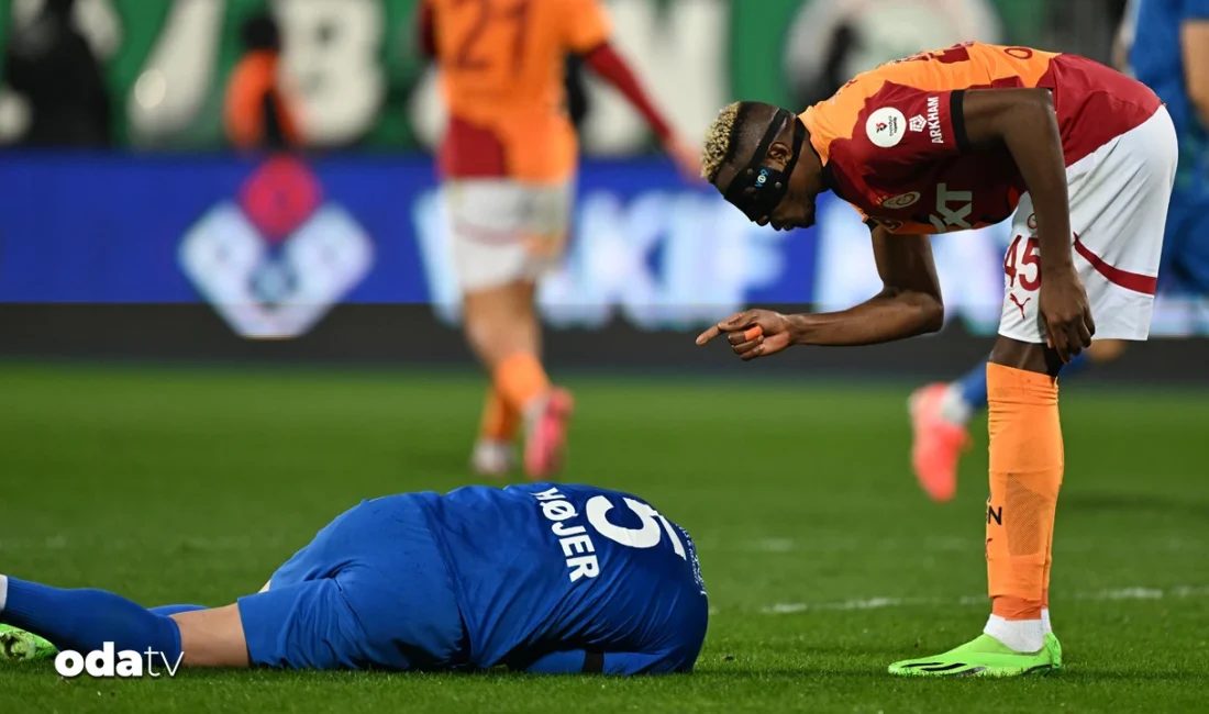 Süper Lig’de lider Galatasaray, Çaykur Rizespor’u Victor Osimhen’in golleriyle 2-1