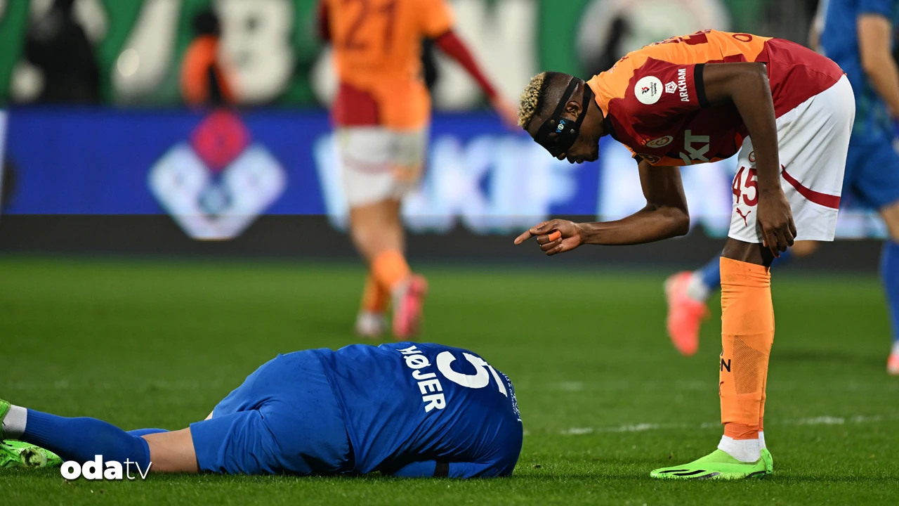 Süper Lig’de lider Galatasaray, Çaykur Rizespor’u Victor Osimhen’in golleriyle 2-1