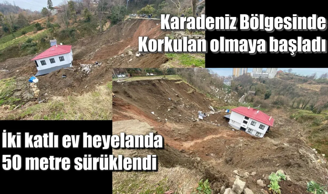 Doğu Karadeniz Bölgesinde karların erimeye başlamasının ardından başlayan heyelanlar bölge