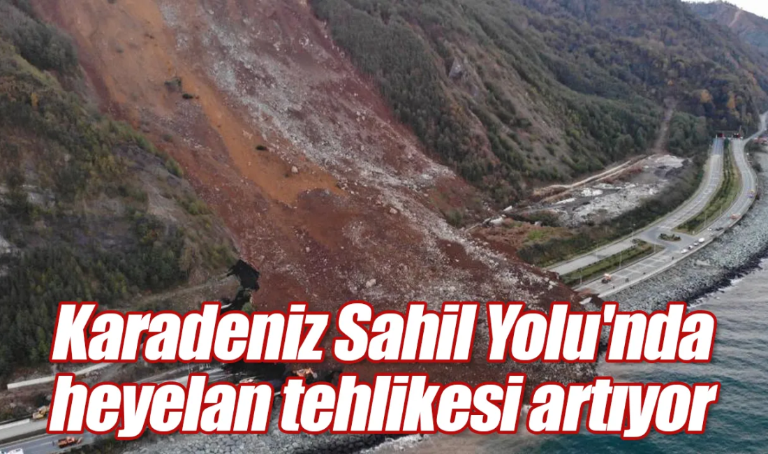 Türkiye’nin önemli uluslararası karayollarından biri olan Karadeniz Sahil Yolu’nda heyelan