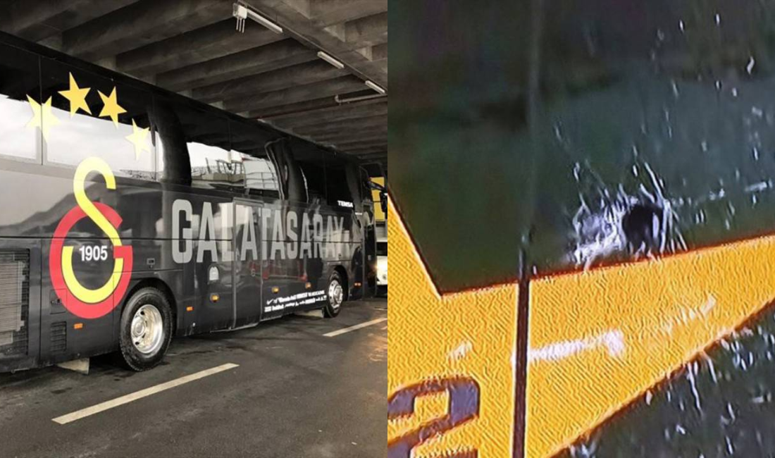 Galatasaray’ın bugün Göztepe ile oynadığı karşılaşmanın ardından takım otobüse taşlı