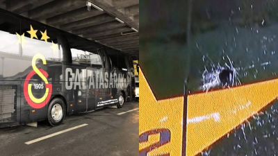Galatasaray’ın bugün Göztepe ile oynadığı karşılaşmanın ardından takım otobüse taşlı