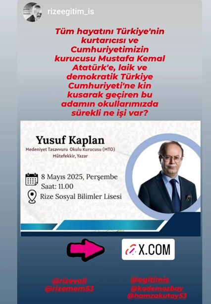 Eğitim İş başkanı Kutay “Atatürk’e, laik ve demokratik Türkiye Cumhuriyeti’ne