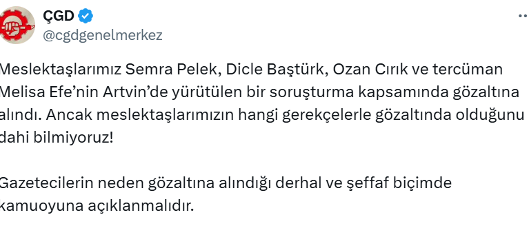 ÇGD  Genel merkezi ,Gazeteciler Semra Pelek, Dicle Baştürk, Ozan Cırık