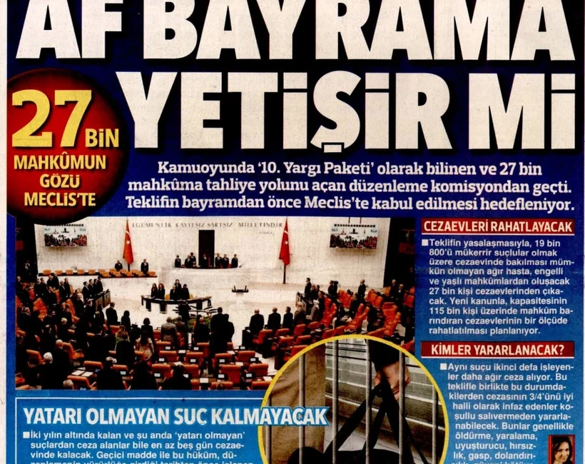 10. Yargı Paketi olarak bilinen kanun Teklifi TBMM Adalet Komisyonu’nda