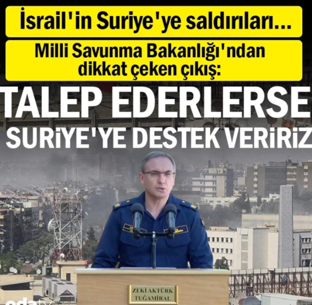 İsrail’in Suriye’ye saldırıları… MSB’den dikkat çeken çıkış Milli Savunma Bakanlığı