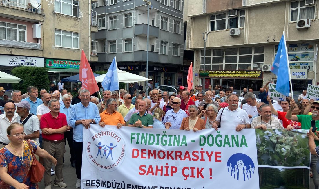 Beşikdüzü halkı Fındık ve Doğası için Sokağa çıktı. Trabzon’un Beşikdüzü