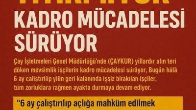 çaykur mevsimlik çalışanları ,sosyal medya hesabı üzerinden mevsimlik çaykur işçilerinin