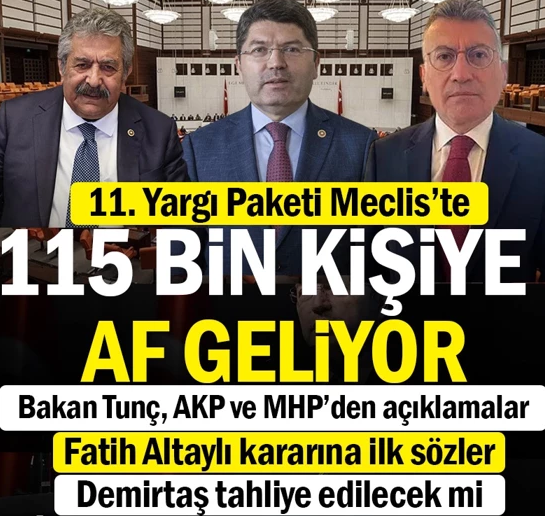 11. Yargı Paketi, Türkiye Büyük Millet Meclisi’ne (TBMM) sunuldu. AKP
