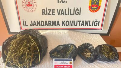 Rize İl Jandarma Komutanlığı, uyuşturucu ve uyarıcı madde ticareti ile