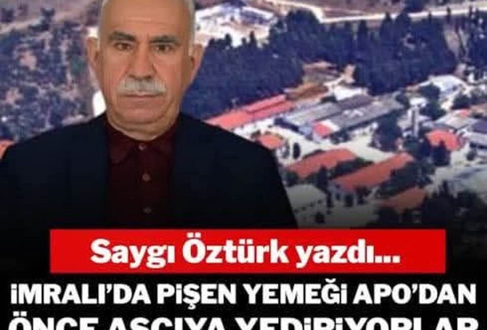 İmralı Cezaevi’nde 15 Şubat 1999’dan bu yana tutulan PKK’nın kurucusu