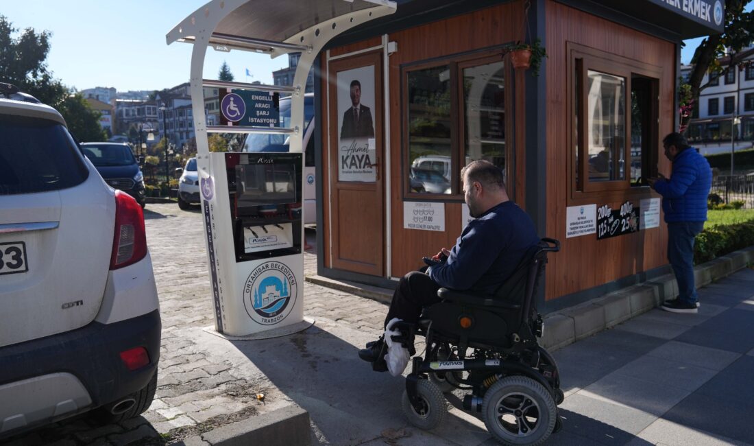 ORTAHİSAR BELEDİYESİ, ENGELLİ ARAÇ ŞARJ İSTASYONU KURDU Ortahisar Belediyesi, engelli