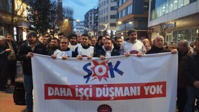 Trabzon’da işten çıkarılan 30 ŞOK depo işçisi “direne direne kazanacağız