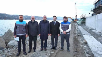 Rize Valisi İhsan Selim Baydaş, İyidere ilçesinde yapımı süren Lojistik