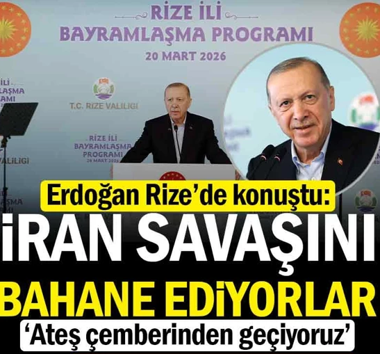 Rize’de bayramlaşma programında konuşan Cumhurbaşkanı Erdoğan, Gazze’den İran’a, Lübnan’dan Sudan’a
