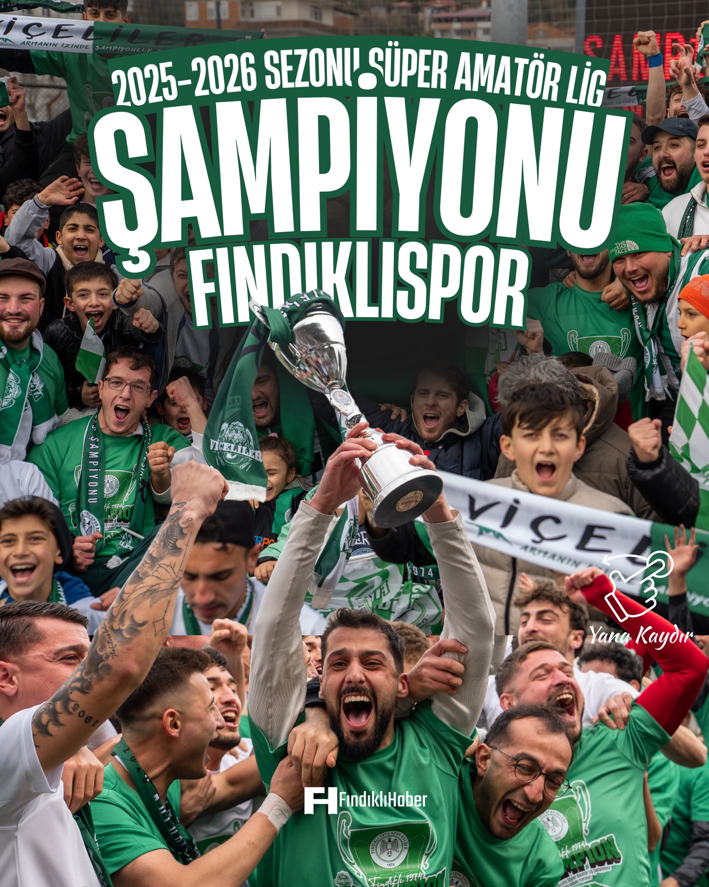 Rize Süper Amatör Lig’de 2025–2026 sezonunu şampiyon olarak tamamlayan Fındıklı