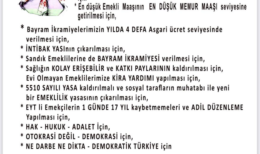 YOKSULLUĞA GÜVENCESİZLİĞE SÖMÜRÜ VE BASKILARA KARŞI Selam olsun üretenlere, emeği
