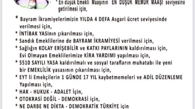 YOKSULLUĞA GÜVENCESİZLİĞE SÖMÜRÜ VE BASKILARA KARŞI Selam olsun üretenlere, emeği