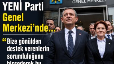 YENİ Parti Genel Başkanı Özgür Özel, “Yeni bir başlangıç” diyerek