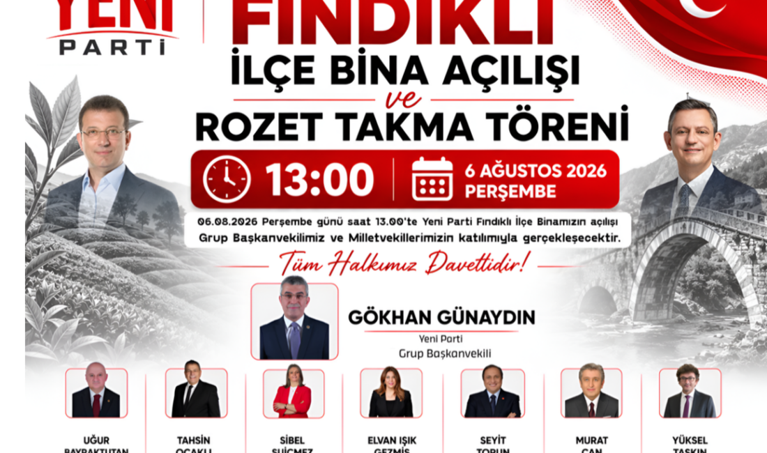 HABER:Gençağa KARAFAZLI (RİZE) -Yeni Parti Fındıklı ilçe teşkilatı hizmet binası