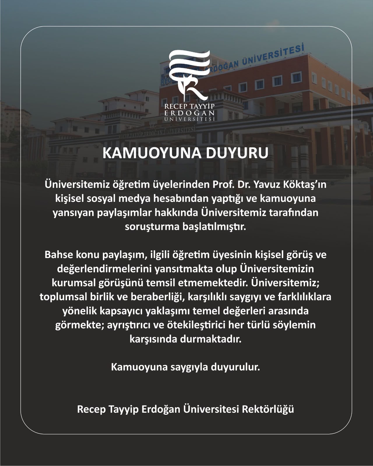 Rize için “gavur ülkesi” diyen profesöre soruşturma HABER: GENÇAĞA KARAFAZLI