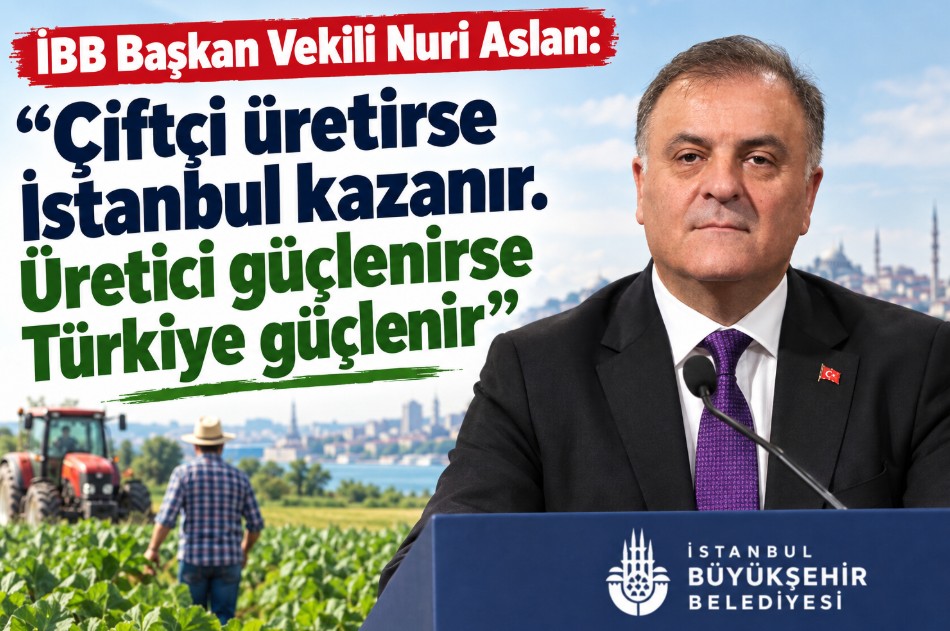 İBB Başkan Vekili Nuri Aslan, belediye tarafından sağlanan yağlık ayçiçeği