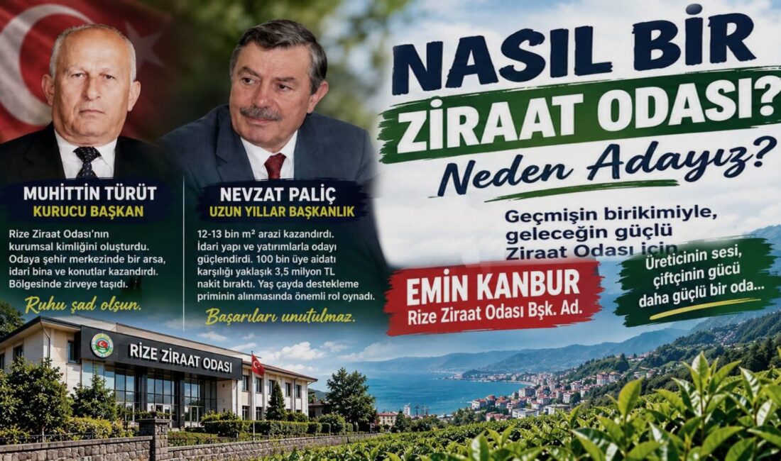 HABER.ÖZLEM EMİR Rize Ziraat Odası Başkanlığı için adaylığını açıklayan Emin