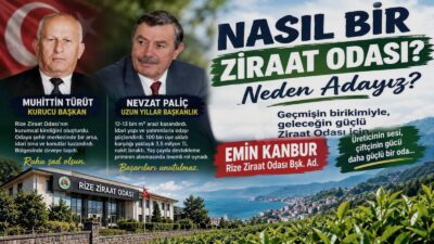HABER.ÖZLEM EMİR Rize Ziraat Odası Başkanlığı için adaylığını açıklayan Emin