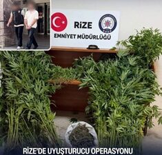Rize’de emniyet ekiplerince yürütülen uyuşturucu operasyonunda gözaltına alınan 12 şüpheliden