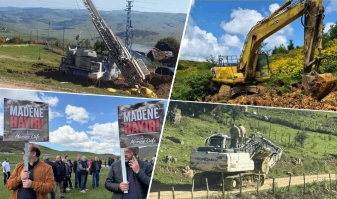 ORDU – Aybastı ilçesinde Perşembe Yaylası yakınlarındaki maden sondaj çalışmaları,