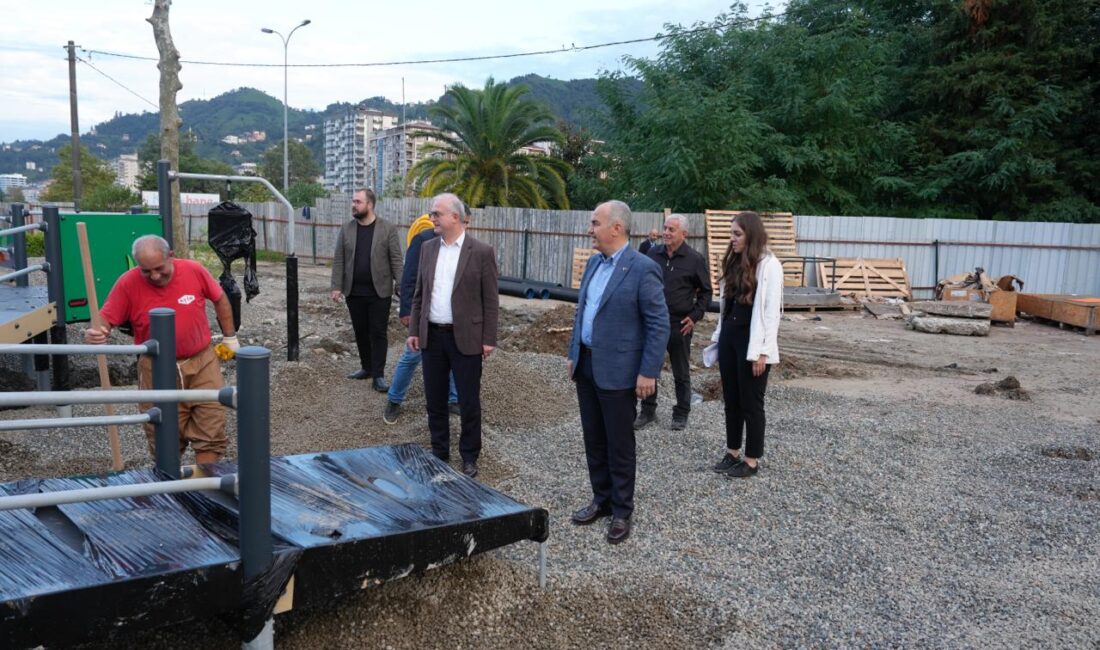 Rize Belediyesi tarafından Rize Millet Bahçesi içerisinde yapımı sürdürülen çocuk
